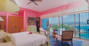 Bedroom two with king bed - Villa Luna Azul, La Punta; Manzanillo