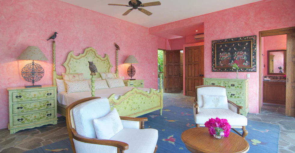 Bedroom two with king bed - Villa Luna Azul, La Punta; Manzanillo