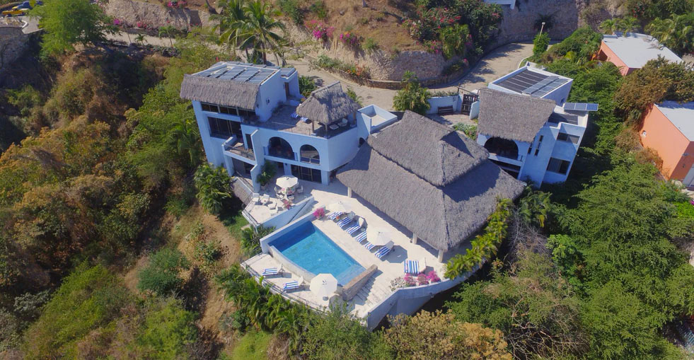 Aerial view - Villa Luna Azul, La Punta; Manzanillo