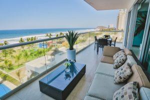 Furnished terrace with ocean view - Peninsula Mazatlan 4G, Sinaloa