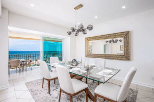 Living/dining area with ocean views - D-902 - Puerto Vallarta
