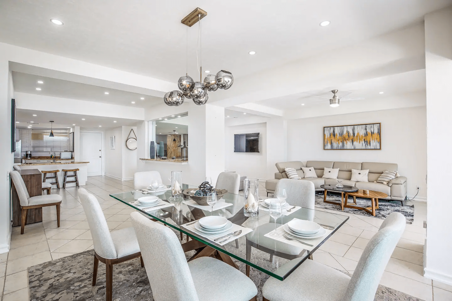 Open concept living/dining/kitchen - D-902 - Puerto Vallarta