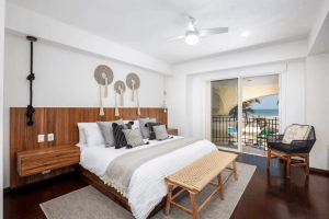 Master bedroom with beach view - Villa F4 - Puerto Vallarta