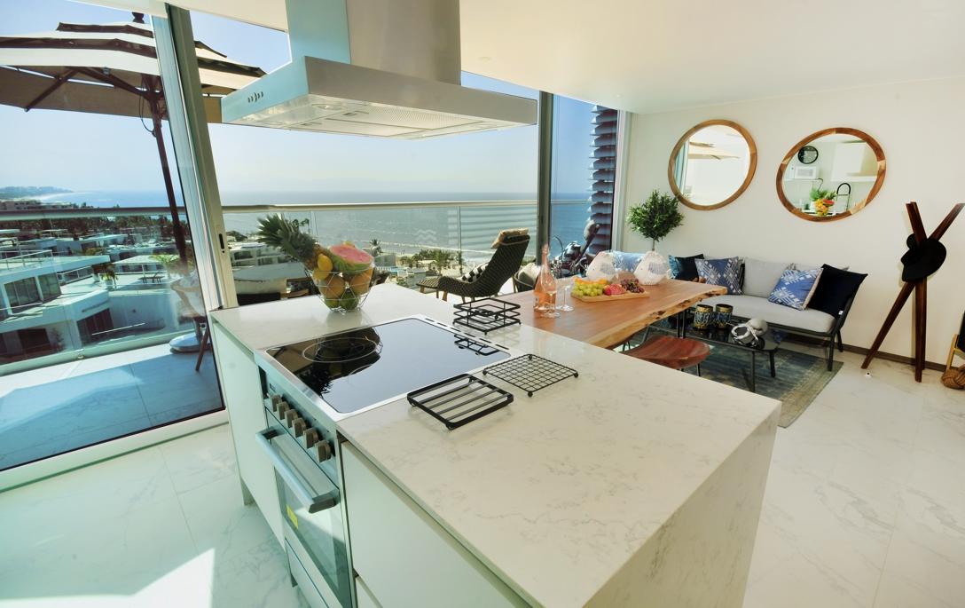 Kitchen / living room - Maritima U9, Nuevo Vallarta, Mexico