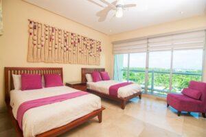 Bedroom two with 2 doubles - Edzna 602, Nuevo Vallarta, Mexico