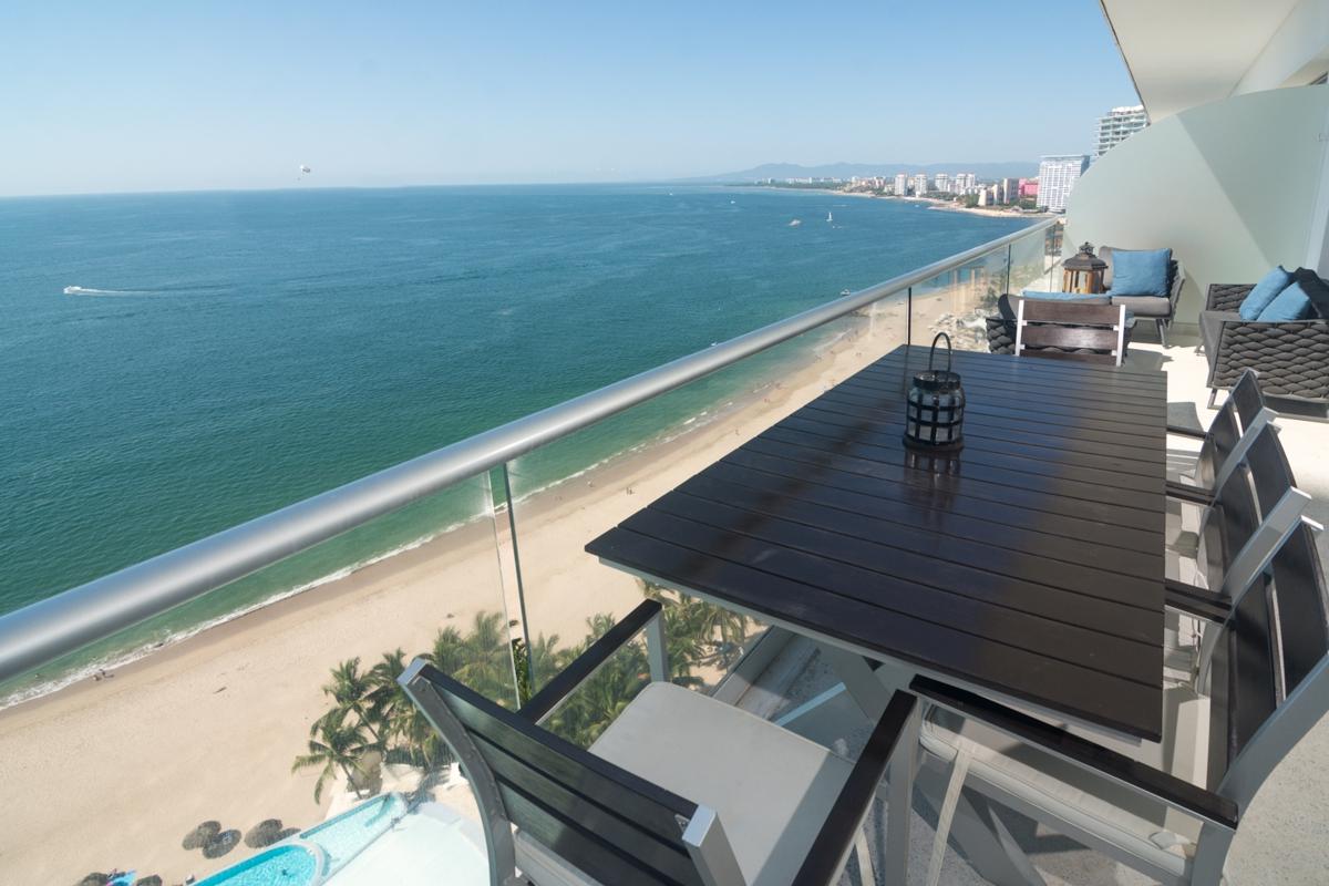 Spectacular view from the terrace - Peninsula 17A - Puerto Vallarta