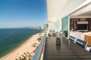 Spectacular view from the terrace - Peninsula 17A - Puerto Vallarta
