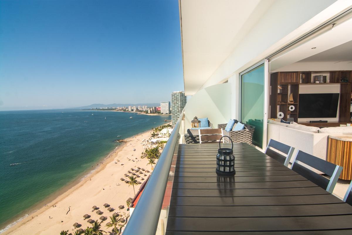 Spectacular view from the terrace - Peninsula 17A - Puerto Vallarta