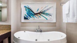 End the day soaking in the jetted tub