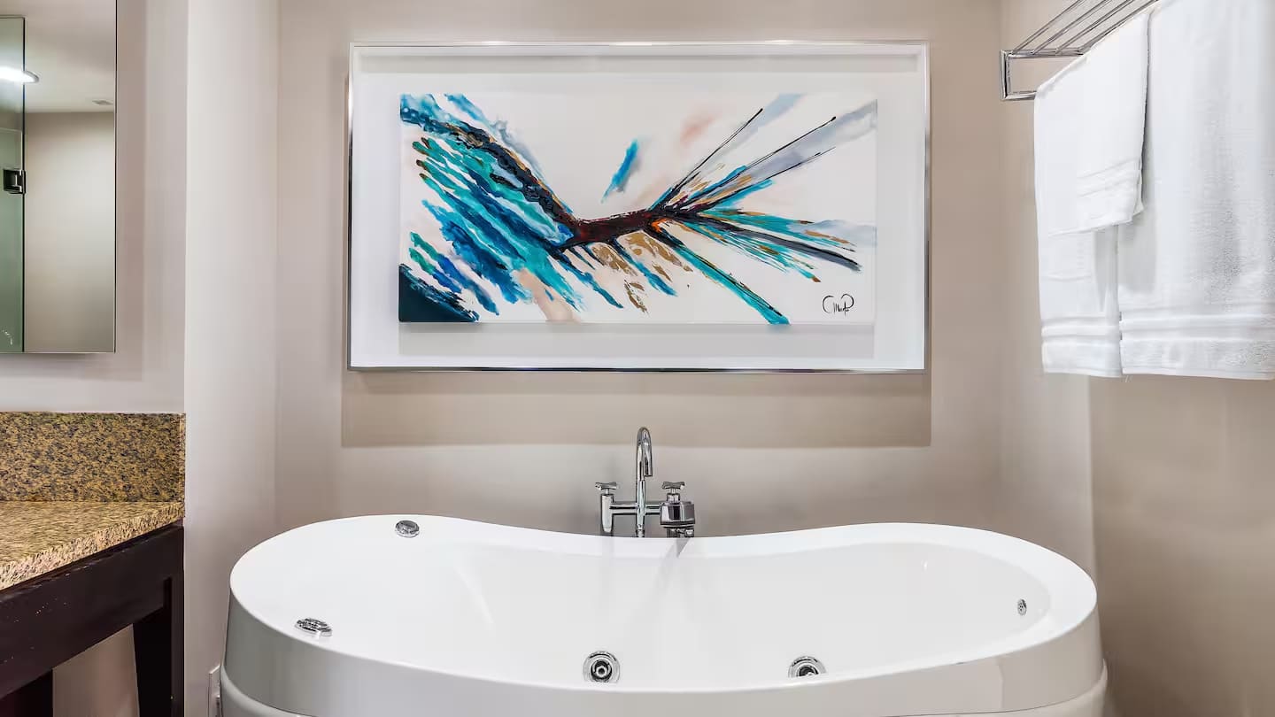 End the day soaking in the jetted tub