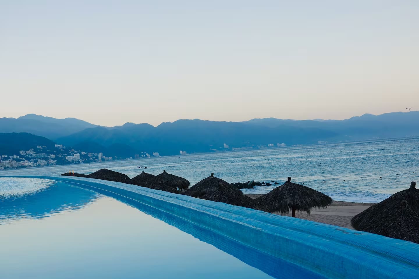 One of the largest pools in Puerto Vallarta right on the beach
